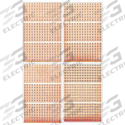 3M Wire Marker Book: 1 to 30, Black on White, 450 Labels, Vinyl Impregnated Cloth Film - Preprinted Wire Marking Label Sheets