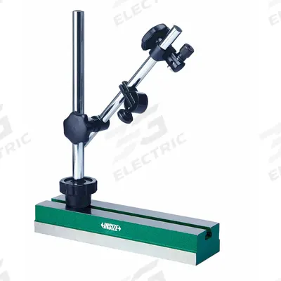 INSIZE Universal Indicator Stand: 10-15/64 in x 8.66 in x 1.378 in, Smooth Anvil - Cast Iron & Steel Indicator Stands
