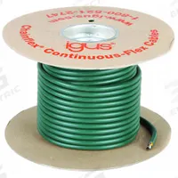 CHAINFLEX Control Cable: 20 AWG, 5 Conductors, Order by the Foot, PVC Jacket, 600 V (MPN CF6-05-05). Key specifications — Conductor Material: Copper; Conductor Configuration: Single; Minimum Bend Radius Factor - Fixed: 4 x OD; Minimum Bend Radius Factor - Flexible: 5 x OD; Includes Ground: Yes; Minimum Bend Radius Factor - E-Chain: 6.8 x OD; Resistance Properties: Oil and Grease Resistant; Standards: cRUus.