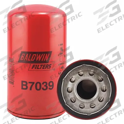 BALDWIN FILTERS Oil Filter: B7039, 1 1/2"-16 Thread Size, 7 3/8 in Overall Ht - Spin-On Oil Filters