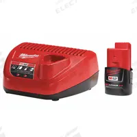 MILWAUKEE Battery and Charger Kit: M12™, 2 Ah, Battery Included, Charger Included, 12V DC (MPN 48-59-2420). Key specifications — attr1278107: Not Oil-Resistant.