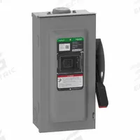 SCHNEIDER Safety Switch: Non-Fusible, 60 A, Three Phase, 600V AC/DC, Galvanized Steel (MPN VHU362RB). Key specifications — attr867131: SCHNEIDER.