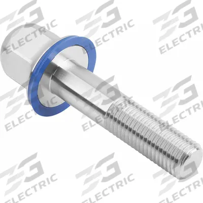 KIPP Hygienic Hex Head Bolt w/Washer: Stainless Steel, Partially Threaded, M6 - Crowned Hygienic Flanged Hex Head Bolts with Sealing Washer