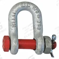 CROSBY D-Shackle: Chain Shackle, 1,000 lb Working Load Limit, 15/32 in Wd Between Eyes, Carbon Steel (MPN 1019768). Key specifications — Body Color: Silver; Brand: CROSBY.