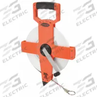 KESON Long Tape Measure: Manual, NR10-200, SAE/Engineers Scale, 200 ft, 1/100 ft, Plastic, Loop Tip. Key specifications — attr939846: NR10-200; attr939849: Steel; attr939859: Loop; attr939850: Single-Sided; attr939855: 1/100 ft; attr944023: Dead Foot; attr940484: KESON; attr985224: Plastic.