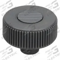 Hand Knob: Knurled, Plastic w/ SS Thread, M10 Thread, 14 mm Thread Lg, 50 mm Dia, Gray (MPN K0261.2210). Key specifications — Brand: KIPP; Color: Gray.