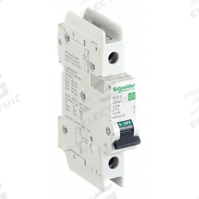 SCHNEIDER Miniature Circuit Breaker: 2 A Amps, 60V DC, 14kA at 120/240V AC - Z-Curve, 1-Pole UL489 DIN Rail-Mount Miniature Circuit Breakers