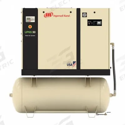 INGERSOLL RAND Rotary Screw Air Compressor: Horizontal, 20 hp, 72 cfm, 120 gal Tank - Horizontal Rotary Screw Air Compressors