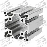 T-Slot Framing System Profiles: Square, 40 Series, Smooth, Quad, 3 m Nom Lg, 80 mm x 80 mm, 8 Slots (MPN 40-8080-Lite-3M). Key specifications — Brand: 80/20; Material: Aluminum.