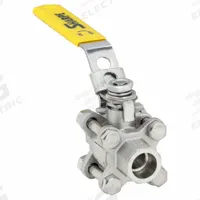 SHARPE Manual Two-Way Ball Valve: 1/4 in, 316 Stainless Steel, Straight Valve Body, Socket x Socket (MPN 4351002460). Key specifications — Seat Material: Polymer; Brand: SHARPE; Handle: Locking Lever.