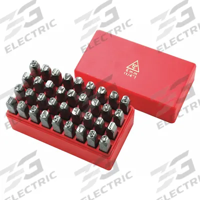 APPROVED VENDOR Hand Stamp Kit: 0 thru 9 (6 doubles as 9)/Ampersand (&)/A thru Z - Sharp-Face Hand Stamps