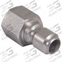MI-T-M Quick-Connect Plug: 3/8 in (F)NPT, 3/8 in (M) Quick Connect (MPN 17-0006)