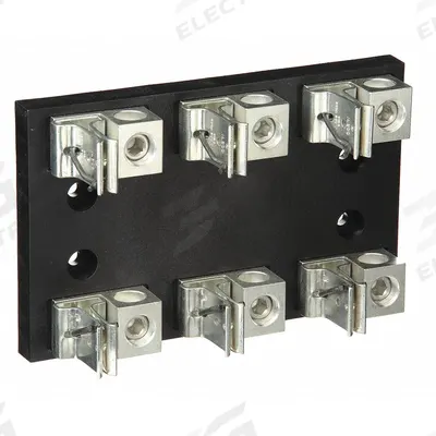 MERSEN Fuse Block: Open Block Design, 3 Pole, 600 V AC, Box Lug - Fuse Blocks for UL Class J Fuses
