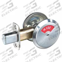 ASSA ABLOY ACCENTRA Deadbolt Lock: Cylindrical, 1 3/4 in Door Thick - Max, In Use/Vacant, Chrome (MPN D291 X 626). Key specifications — ADA Compliant: No; Brand: ASSA ABLOY ACCENTRA; Finish: Satin Chromium-Plated; Keyway Type: Schlage C; Visual Indicator Message: In Use/Vacant; Includes Core: Core Included; Ligature Resistance: Not Ligature-Resistant.