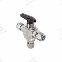 HAM-LET High Performance Ball Valve: 3/8 in, 316 Stainless Steel, T Flow, 6 bar Max. Pressure (CWP) (MPN H6800SSL3/8IPST). Key specifications — Brand: HAM-LET.