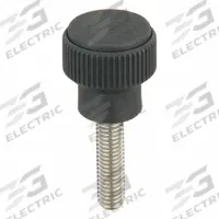 Hand Knob: Knurled, Plastic w/ SS Thread, M8 Thread, 30 mm Thread Lg, 26 mm Dia, Gray (MPN K0247.0208X30). Key specifications — Brand: KIPP; Color: Gray.
