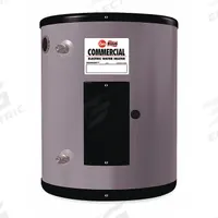 RHEEM Electric Water Heater: 208V, 19.9 gal, 4,500 W, Single Phase, 25.12 in Ht, 46 gph @ 40°F (MPN EGSP20). Key specifications — Phase: Single; Brand: RHEEM.