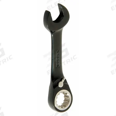 PROTO Combination Wrench: Alloy Steel, Black Chrome, 9/16 in Head Size, 4 1/2 in Overall Lg - SAE Spline Ratcheting Combination Wrenches
