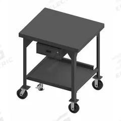 DURHAM MFG Workbench: Fixed Ht, Steel, 48 in x 30 in, 3,000 lb Overall Load Capacity (MPN HDWBMFL-3048-6PH-177-95). Key specifications — Unit Type: Not Expandable or Modular; Assembly: Fully Assembled; Wheel Material: Phenolic; Frame Material Finish: Powder Coated; Drawer Depth: 19-7/16 in; Drawer Height: 4-15/16 in; Mobility: Casters; Drawer Width: 13-5/16 in.