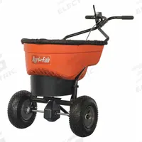AGRI-FAB Manual Walk-Behind Spreader: Snow Removal and De-Icing, 130 lb Capacity, Steel, 10 ft (MPN 45-0548). Key specifications — Brand: AGRI-FAB; Frame Material: Steel; Spread Width - Maximum: 10 ft.