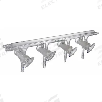 CHEMGLASS Vacuum Manifold: 11 mm Dia, Includes Stopper, Non-Sterile - Vacuum Manifolds