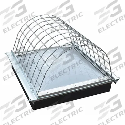 GARLOCK SAFETY SYSTEMS Skylight Guard: Steel, Fits 3 ft Skylight Lg, Fits 3 ft Skylight Wd - Domed Surface-Mount Skylight Guards