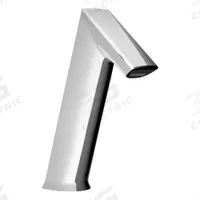 SLOAN Bathroom Sensor Faucet: BASYS, Cast Zinc, Chrome Finish, Single-Post, Battery, Back-Check Tee (MPN EFX150.000.0000). Key specifications — Brand: SLOAN; Includes: (4) AA Alkaline Battery; Series: BASYS.