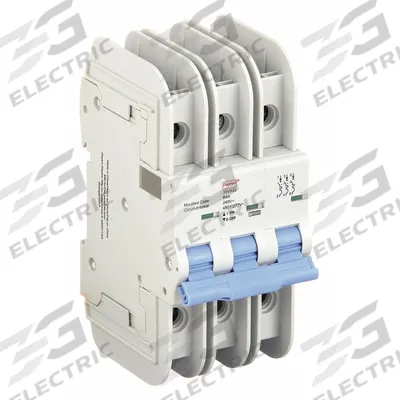 Dayton Miniature Circuit Breaker: 4 A Amps, 10kA at 480V AC, Lug - B-Curve, 3-Pole UL489 DIN Rail-Mount Miniature Circuit Breakers