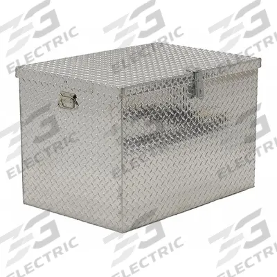 VESTIL Jobsite Box: 37 1/4 in W x 25 7/8 in D x 25 1/16 in H, 12 cu ft, Padlock - Chest-Style Jobsite Boxes