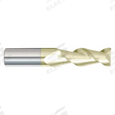 APPROVED VENDOR Corner Radius End Mill: Carbide, ZrN Coated, 2 Flute, 3/8" Mill Dia - Carbide Corner-Radius End Mills for Aluminum