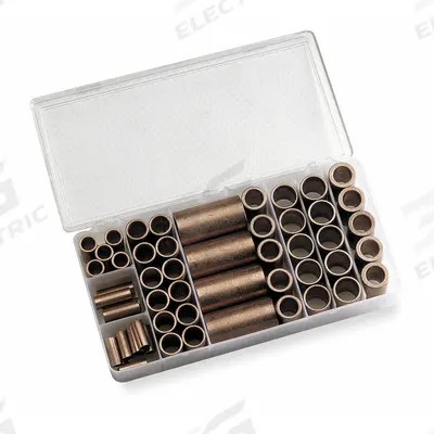 Dayton Sleeve Bearing Set: 1/4 in to 3/4 in Bore, 5/16 in to 1 in OD, 56 Bearings - Metallic Sleeve Bearing Kits