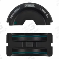 DEWALT Die Set: For DCE310, U-Die, #1 AWG Copper U-Die (MPN DCE31001CU). Key specifications — attr534228: U-Die; attr534229: DCE310; attr551983: Die Set; attr551985: #1 AWG Copper U-Die.