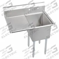 ELKAY Kitchen Sink: 1 Bowls, 43 3/4 in Overall Ht, 36 1/2 in Overall Lg, 25 3/4 in Overall Wd (MPN E1C16X20-L-18X). Key specifications — Brand: ELKAY.