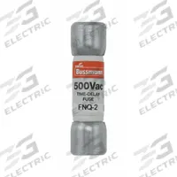 BUSSMANN Fuse: FNQ Series, Midget, Time-Delay, 2 A, 500 V AC, 13/32 in x 1 1/2 in, Non-Indicating (MPN FNQ-2). Key specifications — Series: FNQ; Brand: BUSSMANN.