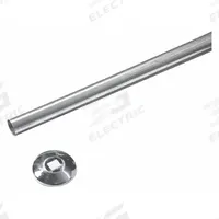TAYMOR Rod Flange: 1 3/4 in Overall Wd, 2 1/2 in Overall Ht, Zinc, Polished Chrome, 1 PR (MPN 01-9659). Key specifications — Brand: TAYMOR; Finish: Polished Chrome; Material: Zinc; Includes: Mounting Hardware.