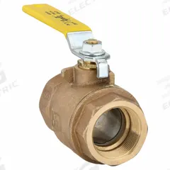 APOLLO Manual Two-Way Ball Valve: 1 1/2 in, Bronze, Straight, FNPT x FNPT, Full Port, Two-Piece (MPN 77C10701A). Key specifications — Brand: APOLLO; Handle: Lever.