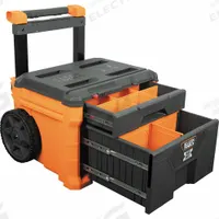 KLEIN TOOLS Tool Box: 23 1/2 in W x 44 in H, 2 Drawers, Polymer, Orange (MPN 54801MB). Key specifications — attr1116254: KLEIN TOOLS; attr1116262: Orange; attr1135679: Security Bar.