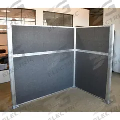 VERSARE Cubicle Wall: 72 in Overall Ht, 72 in Overall Wd, 4 Panels, Sand, Fabric (MPN HPEKL-66-S-SND-FL). Key specifications — Panel Color: Sand; Brand: VERSARE; Panel Material: Fabric; Window Style: Fluted.