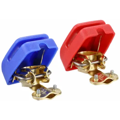 BATTERY DOCTOR Battery Quick Disconnect Cap: Copper, 4 to 6 AWG, Blue/Red - Battery Caps