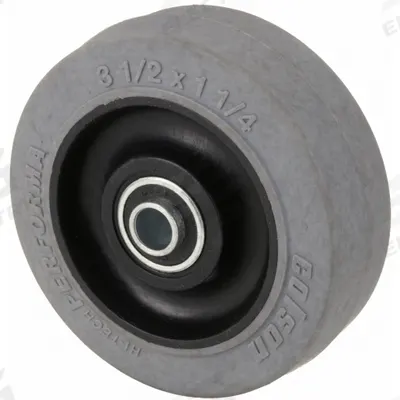 APPROVED VENDOR Caster Wheel: 3 1/2 in Wheel Dia., 1 1/4 in Wheel Wd, Rubber - Conductive Rubber Tread on Plastic Core Wheels