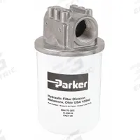 PARKER Hydraulic Spin-on Filter: 50 gpm Max. Flow, 150 psi Max. Pressure, Paper (MPN 50AT125CBPCN20H). Key specifications — attr95846: Paper; attr98907: PARKER; attr95844: 25.
