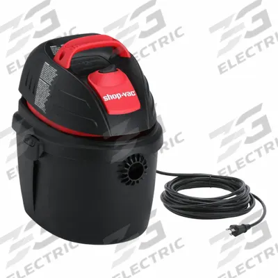 SHOP-VAC Shop Vacuum: 2 1/2 gal Tank Size, Plastic, 1 1/4 in Vacuum Hose Dia, 4 ft Hose Lg - Mini Vacuums