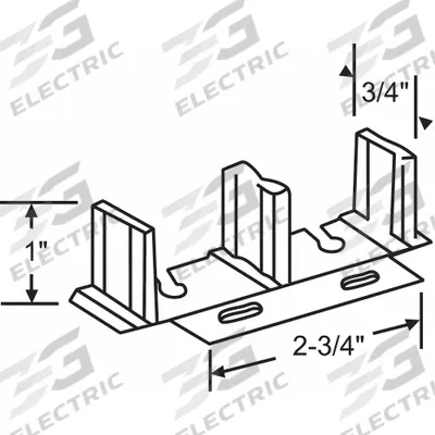 APPROVED VENDOR Guide: 1 in Lg, 3/4 in Wd - Hanging Door Guides