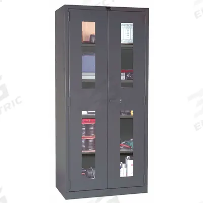 HALLOWELL Storage Cabinet: 48 in x 24 in x 78 in, Frame, 4 Adj Shelves - Industrial Clearview Shelf Cabinets