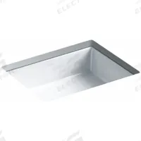 KOHLER Bathroom Sink: White, Vitreous China, 19 7/8 in Overall Lg, 15 5/8 in Overall Wd, Verticyl® (MPN K-2882-0). Key specifications — Includes: Basin Clamps; Brand: KOHLER; Color: White; Sink Material: Vitreous China.