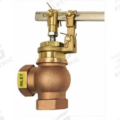 APPROVED VENDOR Float Valve Assembly: For Water Media, Angle Valve Body, Cylindrical, Bronze - General Service Float Valve Assemblies