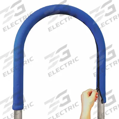 BLUE WAVE Pool Handrail Grip: 4 in Wd, 48 in Overall Lg, Blue - Pool Rail Covers
