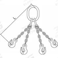 PEWAG Chain Sling: 9/32 in Chain Trade Size, 120 Chain Grade, Steel, Fixed, 10 ft Sling Lg, Blue (MPN 7G120QOG/10). Key specifications — Brand: PEWAG.