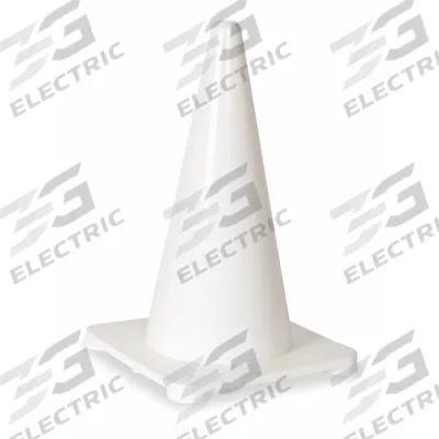 APPROVED VENDOR Traffic Cone: 18 in Cone Ht, White, Non-Reflective, Polyethylene, Blank - Traffic Cones for Non-Roadway Use