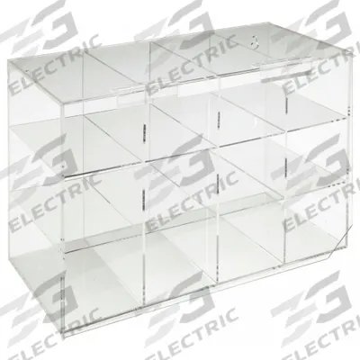 BRADY Safety Glasses Holder: 12 Compartments, 12 Eyewear, 15 5/8 in Overall Wd - Cases